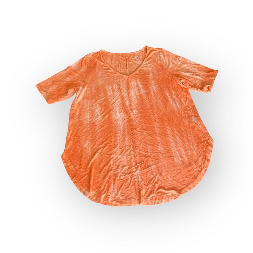 Torrid Super Soft Knits Orange Tie Dye Tee
